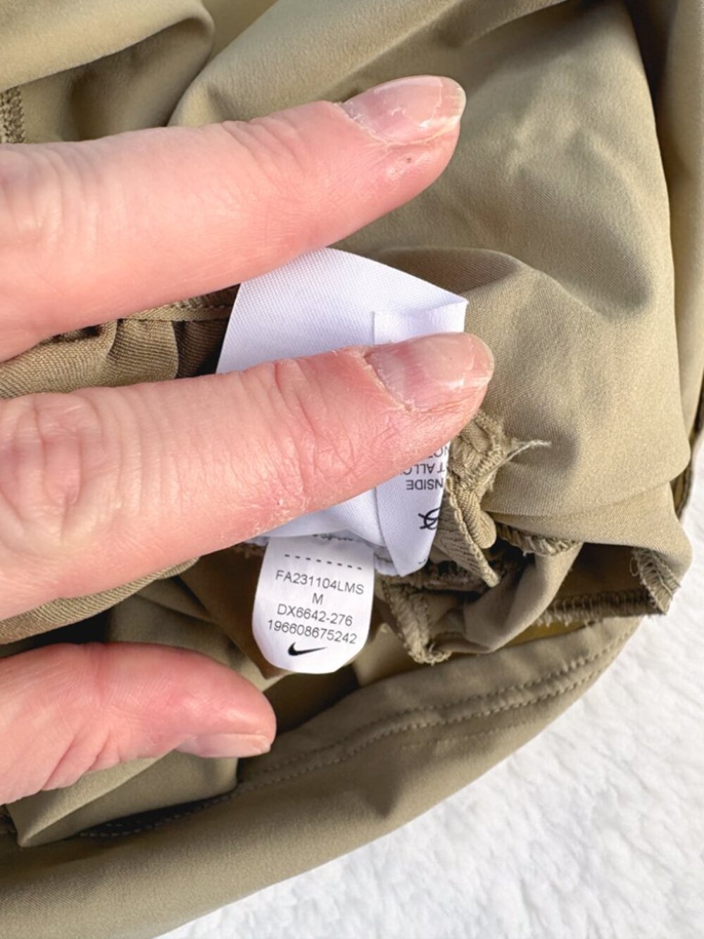 Nike One Dri-FIT Ultra High-Waisted 3" Brief-Lined Shorts Medium Tan Olive - Picture 6 of 8